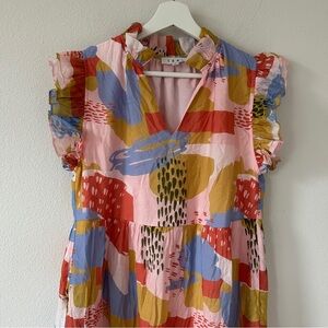 THML Flutter Sleeve Maxi Dress Size Small